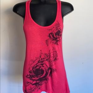 Pink tie back halter top